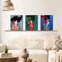 Wallity UDC10 Set de 3 Cuadros de Lienzo Multicolor